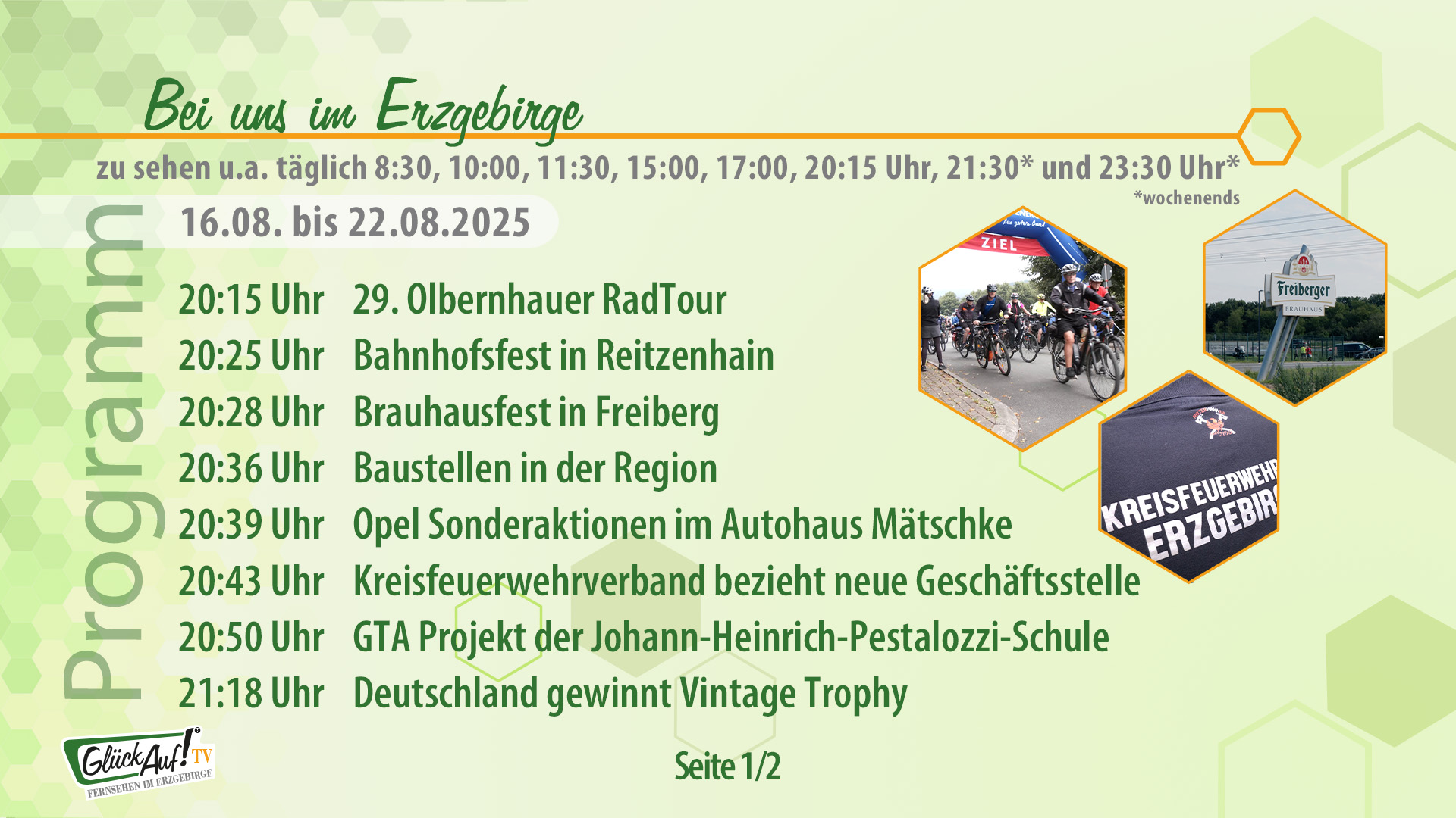 Bei uns im Erzgebirge für die Woche vom 16.08. bis 22.08.2025