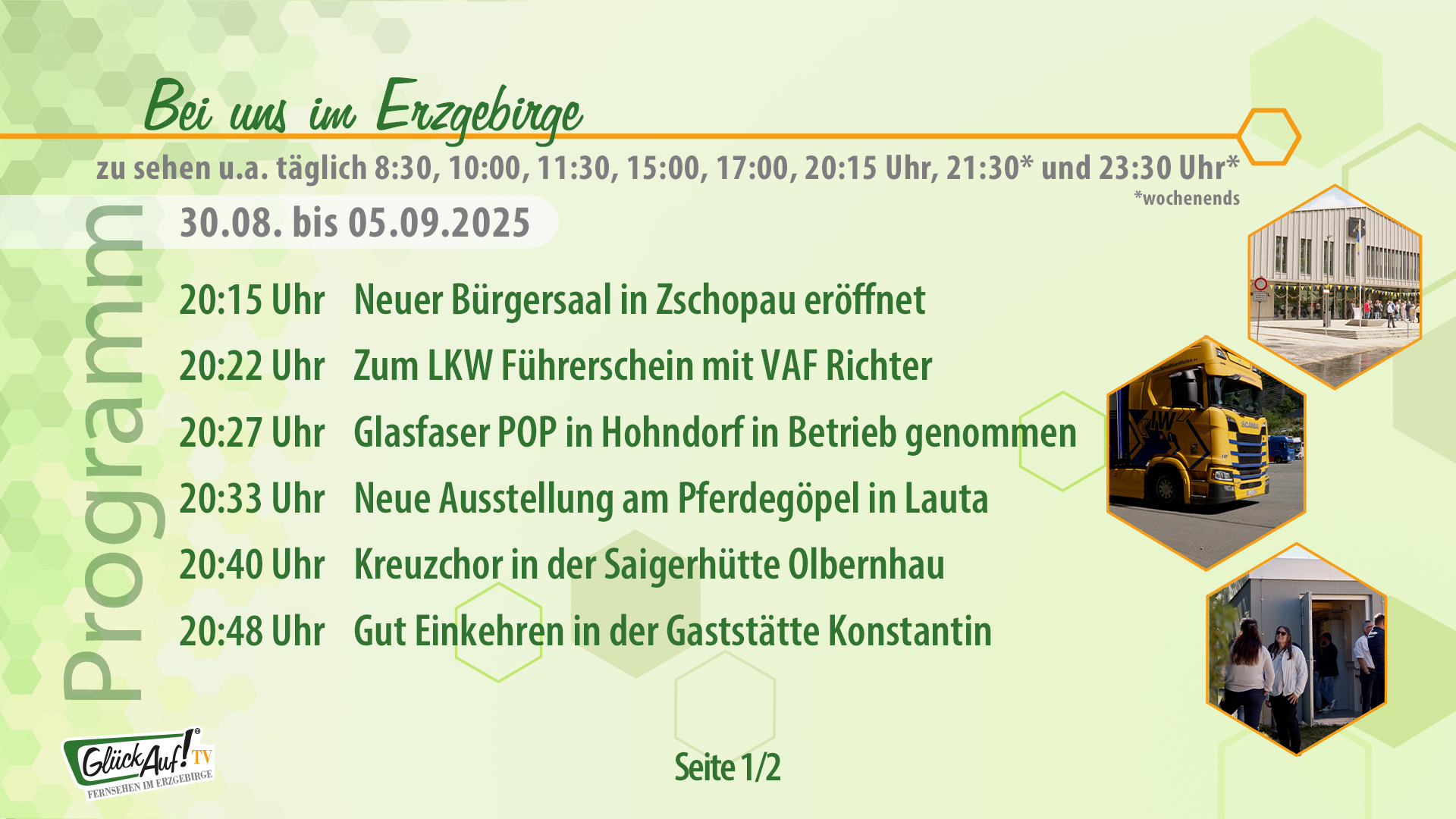 Bei uns im Erzgebirge für die Woche vom 30.08. bis 05.09.2025