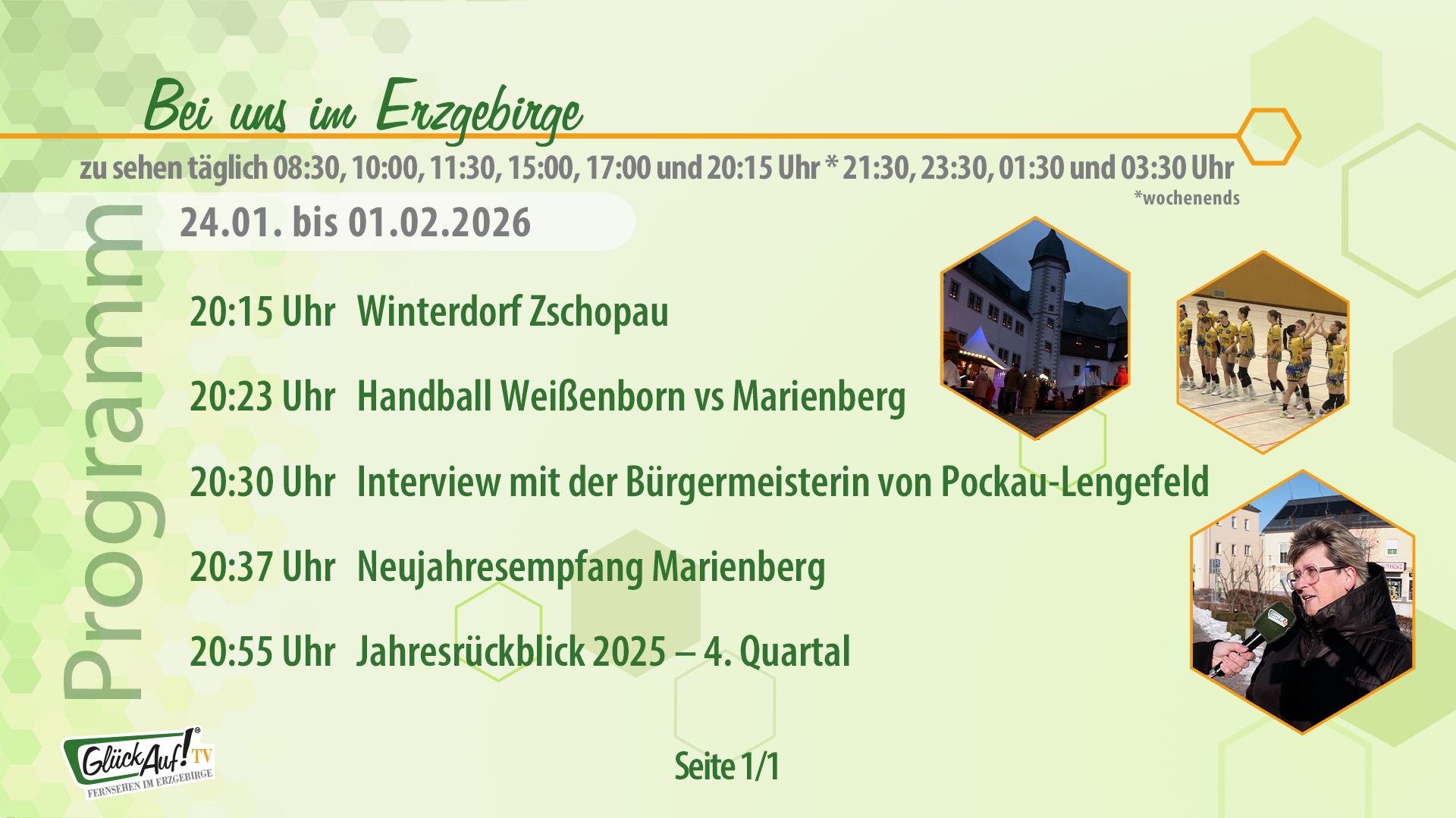 Bei uns im Erzgebirge für die Woche vom 24.01.2026 bis 30.01.2026