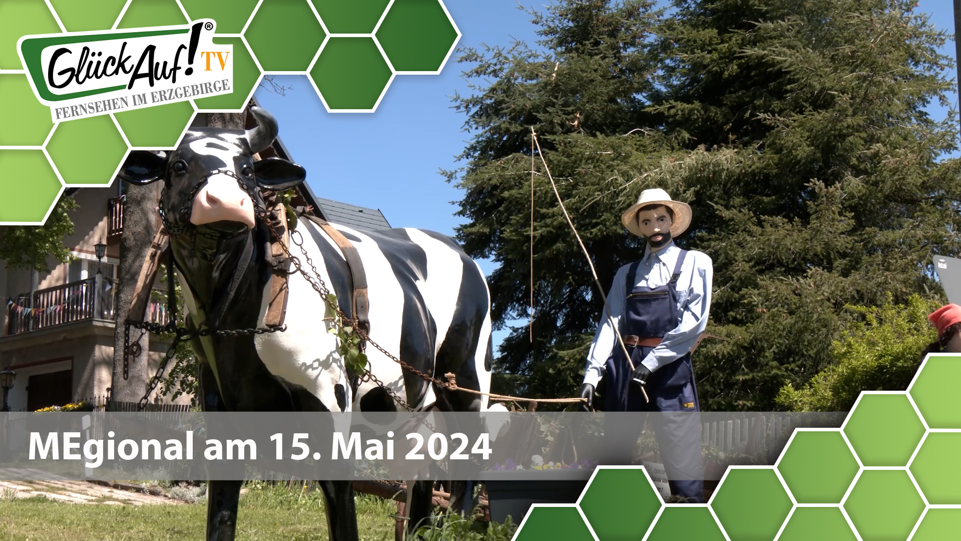 MEgional am 15. Mai 2024 mit den Festgeschmückten Häusern in Zethau