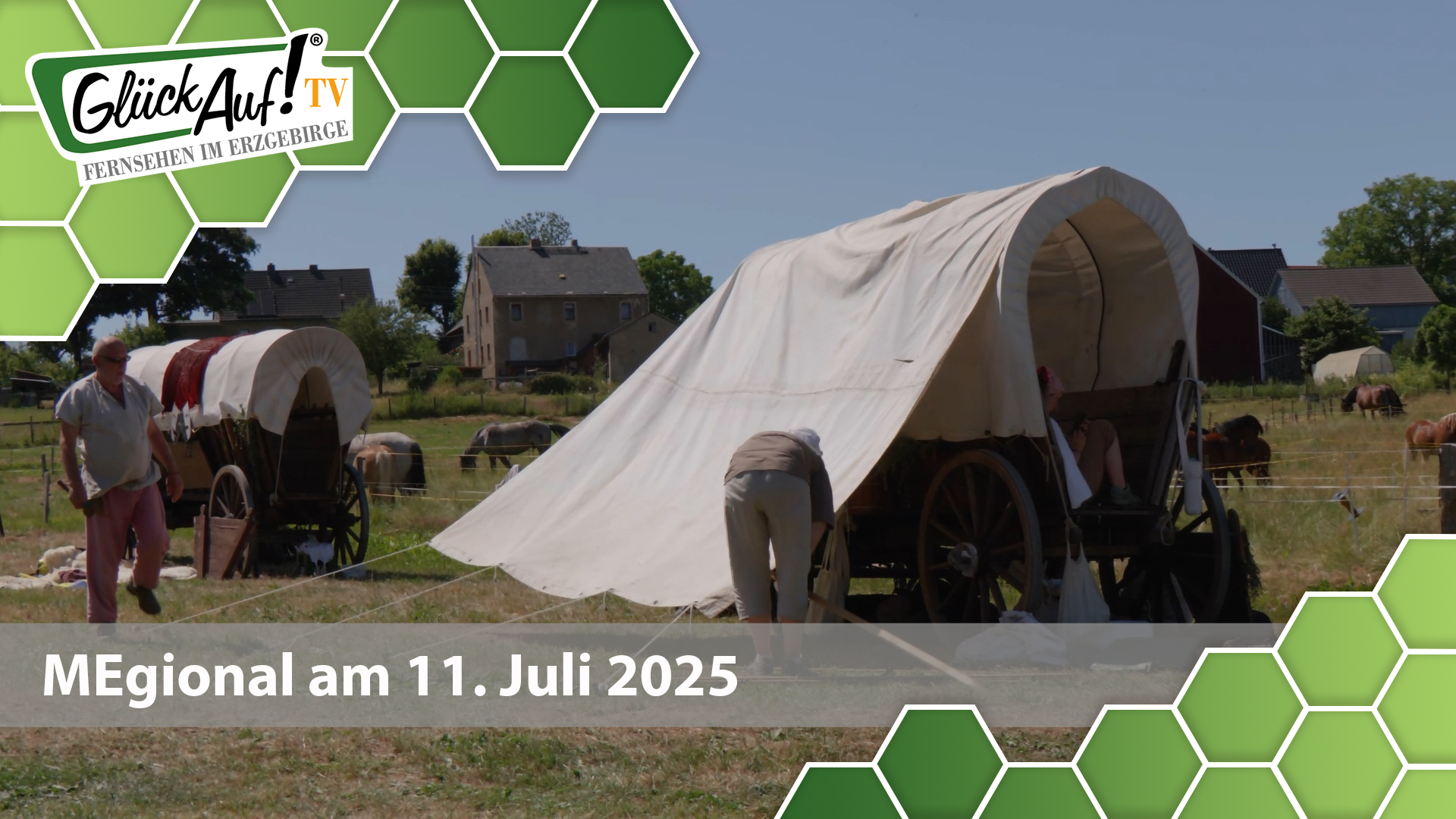 MEgional am 11. Juli 2025 mit dem Besiedelungszug in Börnichen