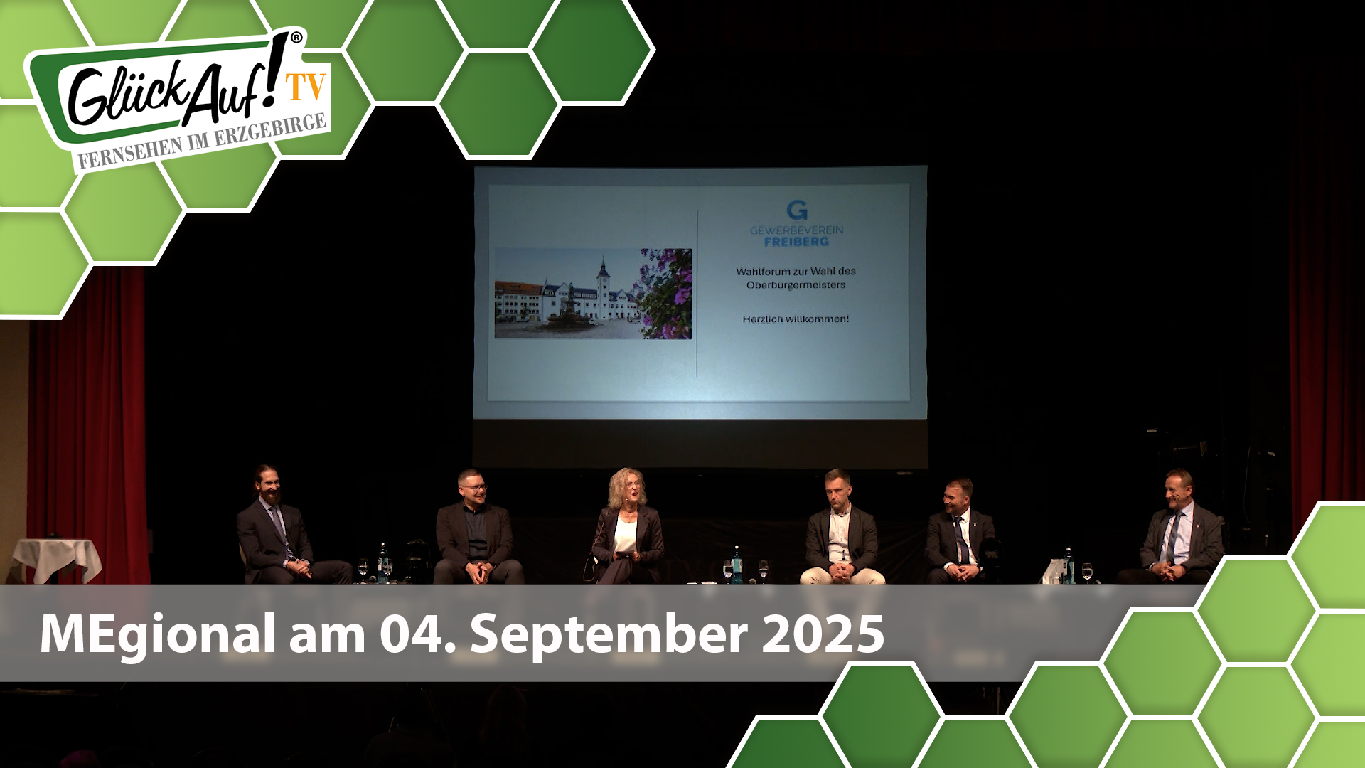 MEgional am 04. September 2025 mit dem Thema: Wahlforum in Freiberg stellt Kanditaten zur Oberbürgermeisterwahl vor